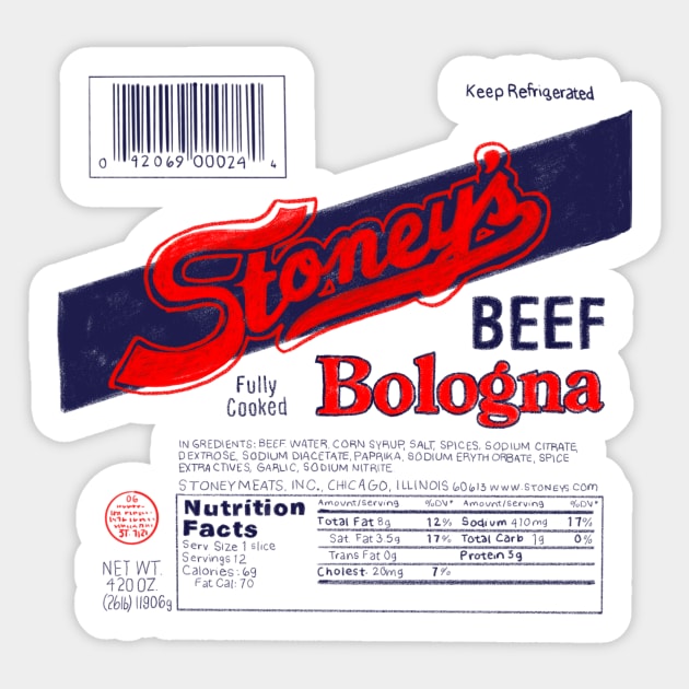 Stoney's Bologna Classic BEEF - Red Sticker by okaybutwhatif